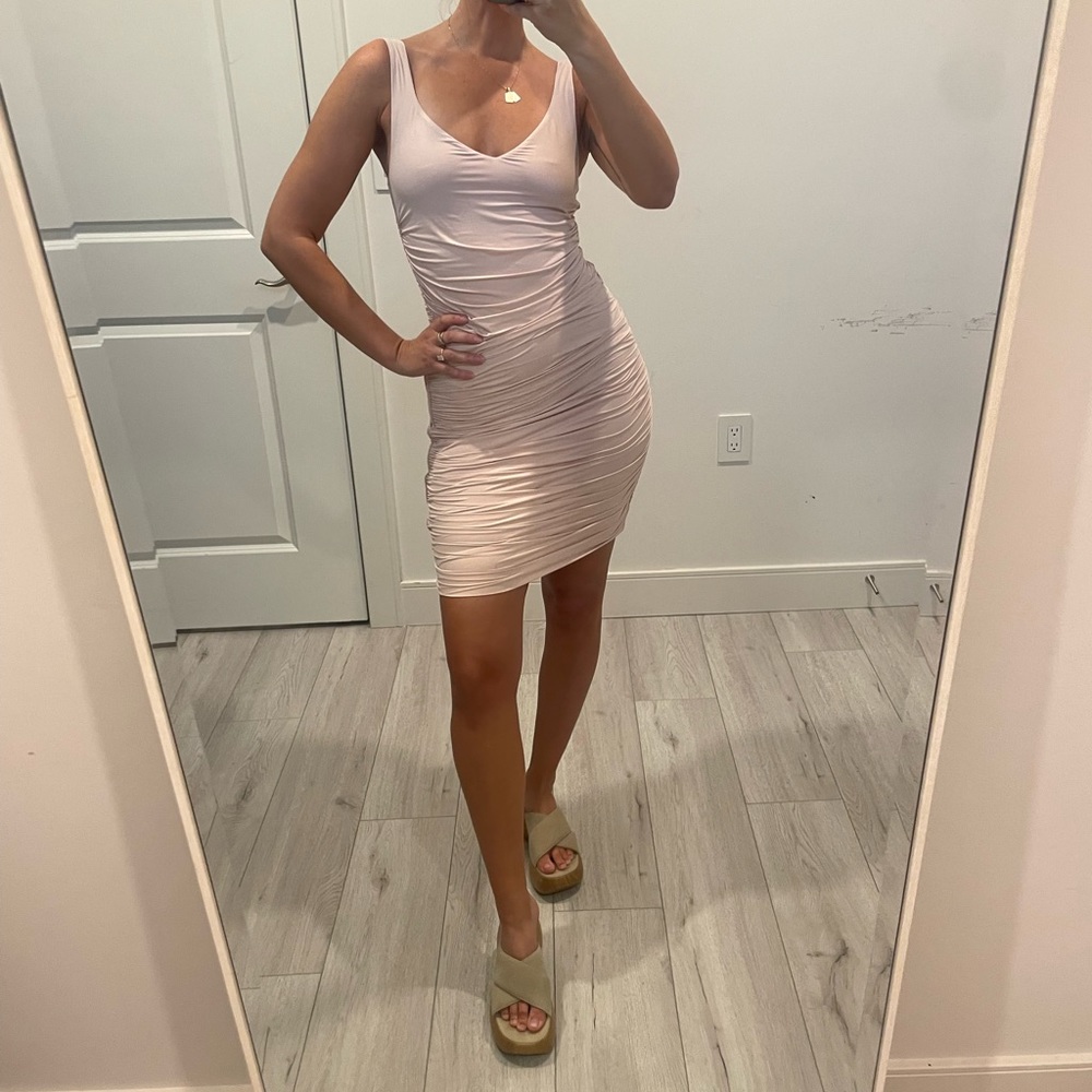 Babaton Aritzia Ruched Dress